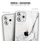 White & Grey Marble Surface V3 - Skin-Kit compatible with the Apple iPhone 12, 12 Pro Max, 12 Mini, 11 Pro or 11 Pro Max (All iPhones Available)