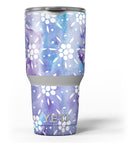 White_Abstract_Flowers_Over_Purple_and_Blue_Cloud_Mix_-_Yeti_Rambler_Skin_Kit_-_30oz_-_V3.jpg