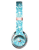 White Butterflies and Flowers on Blue Watercolor Pattern Full-Body Skin Kit for the Beats by Dre Solo 3 Wireless Headphones