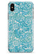 White Butterflies and Flowers on Blue Watercolor Pattern - iPhone X Clipit Case
