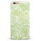 White Butterflies and Flowers on Green Watercolor Pattern iPhone 6/6s or 6/6s Plus INK-Fuzed Case
