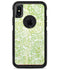 White Butterflies and Flowers on Green Watercolor Pattern - iPhone X OtterBox Case & Skin Kits