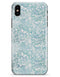 White Butterflies and Flowers on Light Blue Watercolor Pattern - iPhone X Clipit Case