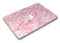 White Butterflies and Flowers on Pink and Red Watercolor Pattern - MacBook Air Skin Kit