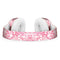 White Butterflies and Flowers on Pink and Red Watercolor Pattern Full-Body Skin Kit for the Beats by Dre Solo 3 Wireless Headphones
