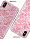 White Butterflies and Flowers on Pink and Red Watercolor Pattern - iPhone X Clipit Case