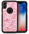 White Butterflies and Flowers on Pink and Red Watercolor Pattern - iPhone X OtterBox Case & Skin Kits
