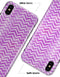 White Chevron Over Purple Grunge Surface - iPhone X Clipit Case