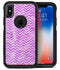 White Chevron Over Purple Grunge Surface - iPhone X OtterBox Case & Skin Kits
