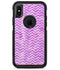 White Chevron Over Purple Grunge Surface - iPhone X OtterBox Case & Skin Kits