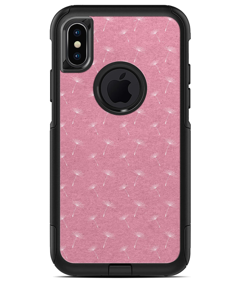 White Dandelions Over Pink - iPhone X OtterBox Case & Skin Kits