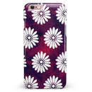 White Floral Pattern Over Red and Purple Grunge iPhone 6/6s or 6/6s Plus INK-Fuzed Case