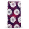 White Floral Pattern Over Red and Purple Grunge iPhone 6/6s or 6/6s Plus INK-Fuzed Case