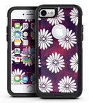 White Floral Pattern Over Red and Purple Grunge - iPhone 7 or 8 OtterBox Case & Skin Kits