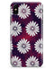 White Floral Pattern Over Red and Purple Grunge - iPhone X Clipit Case
