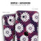 White Floral Pattern Over Red and Purple Grunge - Skin-Kit compatible with the Apple iPhone 12, 12 Pro Max, 12 Mini, 11 Pro or 11 Pro Max (All iPhones Available)