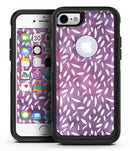 White Flower Pedals Over Purple Grunge Surface - iPhone 7 or 8 OtterBox Case & Skin Kits