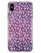 White Flower Pedals Over Purple Grunge Surface - iPhone X Clipit Case
