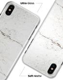 White Grungy Marble Surface - iPhone X Clipit Case