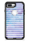 White Horizontal Stripes Over Purple and Blue Clouds - iPhone 7 or 7 Plus Commuter Case Skin Kit