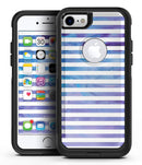 White Horizontal Stripes Over Purple and Blue Clouds - iPhone 7 or 8 OtterBox Case & Skin Kits