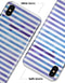 White Horizontal Stripes Over Purple and Blue Clouds - iPhone X Clipit Case