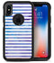 White Horizontal Stripes Over Purple and Blue Clouds - iPhone X OtterBox Case & Skin Kits