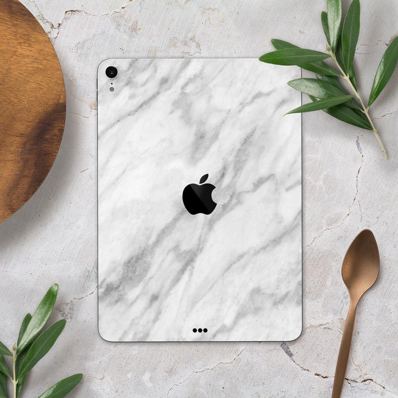 White Marble Surface - Full Body Skin Decal for the Apple iPad Pro 12.9", 11", 10.5", 9.7", Air or Mini (All Models Available)