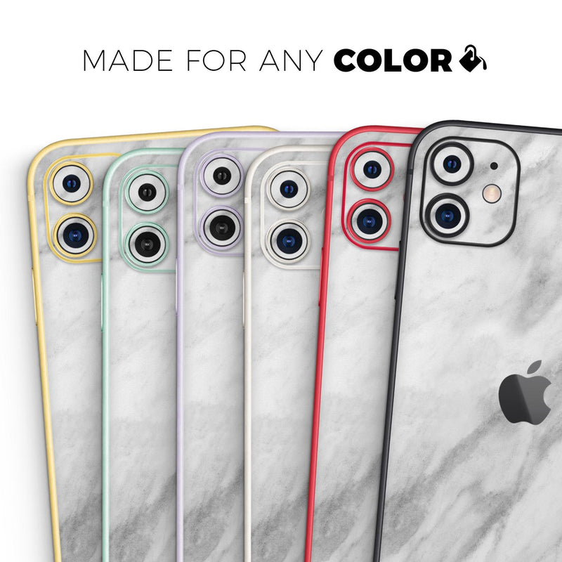 White Marble Surface - Skin-Kit compatible with the Apple iPhone 12, 12 Pro Max, 12 Mini, 11 Pro or 11 Pro Max (All iPhones Available)