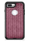 White Micro Hearts Over Burgundy Leaves - iPhone 7 or 7 Plus Commuter Case Skin Kit