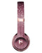 White Micro Hearts Over Burgundy Leaves 2 Full-Body Skin Kit for the Beats by Dre Solo 3 Wireless Headphones