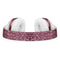 White Micro Hearts Over Burgundy Leaves 2 Full-Body Skin Kit for the Beats by Dre Solo 3 Wireless Headphones