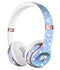 White Mircro Dots Over Blue Watercolor Grunge Full-Body Skin Kit for the Beats by Dre Solo 3 Wireless Headphones