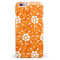 White Pedals Over Watercolored Shades of Orange iPhone 6/6s or 6/6s Plus INK-Fuzed Case