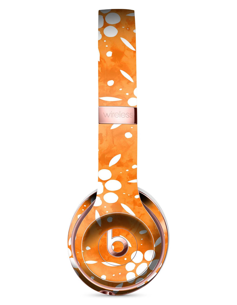 White Pedals Over Watercolored Shades of Orange Full-Body Skin Kit for the Beats by Dre Solo 3 Wireless Headphones