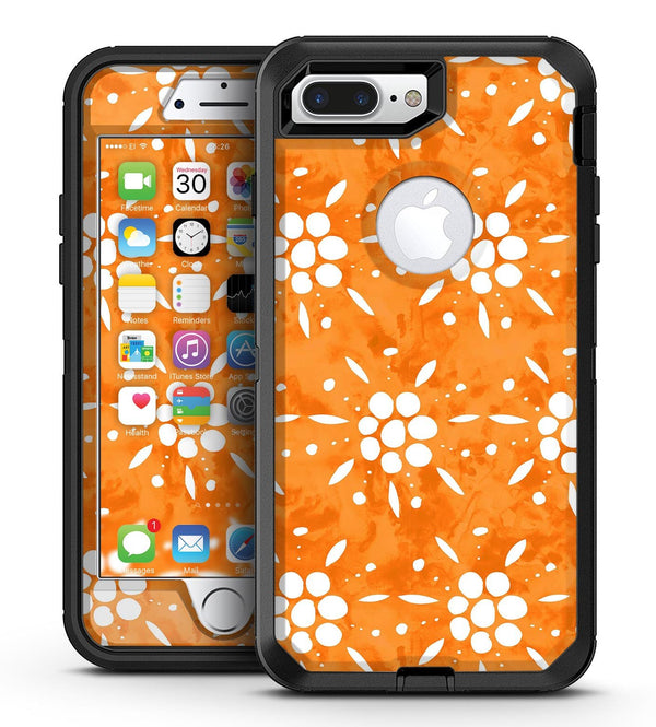 White Pedals Over Watercolored Shades of Orange - iPhone 7 Plus/8 Plus OtterBox Case & Skin Kits