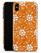 White Pedals Over Watercolored Shades of Orange - iPhone X Clipit Case