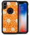 White Pedals Over Watercolored Shades of Orange - iPhone X OtterBox Case & Skin Kits