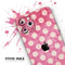 White Polka Dots Over Grungy Pink  - Skin-Kit compatible with the Apple iPhone 12, 12 Pro Max, 12 Mini, 11 Pro or 11 Pro Max (All iPhones Available)
