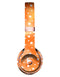 White Polka Dots Over Orange Watercolor Grunge Full-Body Skin Kit for the Beats by Dre Solo 3 Wireless Headphones