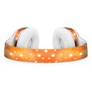 White Polka Dots Over Orange Watercolor Grunge Full-Body Skin Kit for the Beats by Dre Solo 3 Wireless Headphones