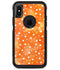 White Polka Dots Over Orange Watercolor Grunge - iPhone X OtterBox Case & Skin Kits