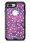 White Polka Dots Over Purple Pink Paint Mix - iPhone 7 or 7 Plus Commuter Case Skin Kit