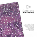 White Polka Dots Over Purple Pink Paint Mix - Full Body Skin Decal for the Apple iPad Pro 12.9", 11", 10.5", 9.7", Air or Mini (All Models Available)