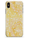 White Polka Dots Over Yello Orange Grunge - iPhone X Clipit Case