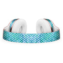 White Polka Dots over Blue Watercolor V2 Full-Body Skin Kit for the Beats by Dre Solo 3 Wireless Headphones