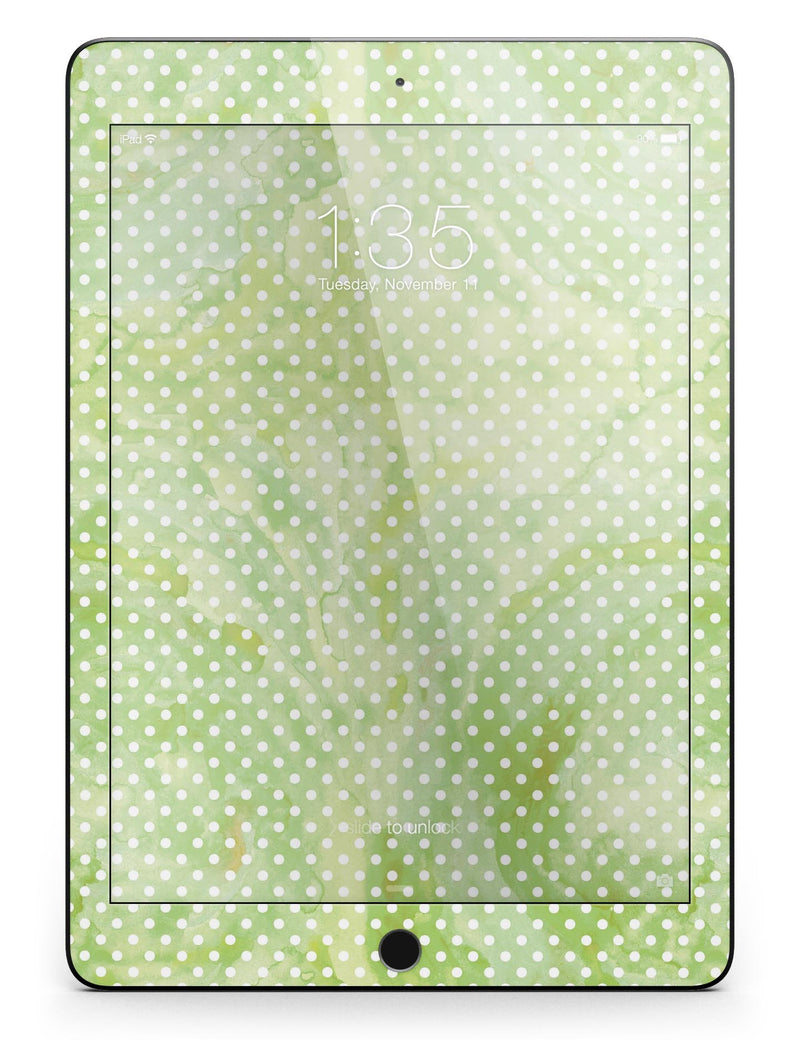 White_Polka_Dots_over_Green_Watercolor_V2_-_iPad_Pro_97_-_View_6.jpg