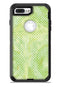 White Polka Dots over Green Watercolor V2 - iPhone 7 or 7 Plus Commuter Case Skin Kit