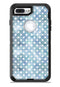 White Polka Dots over Pale Blue Watercolor - iPhone 7 or 7 Plus Commuter Case Skin Kit