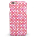 White Polka Dots over Pink Watercolor iPhone 6/6s or 6/6s Plus INK-Fuzed Case